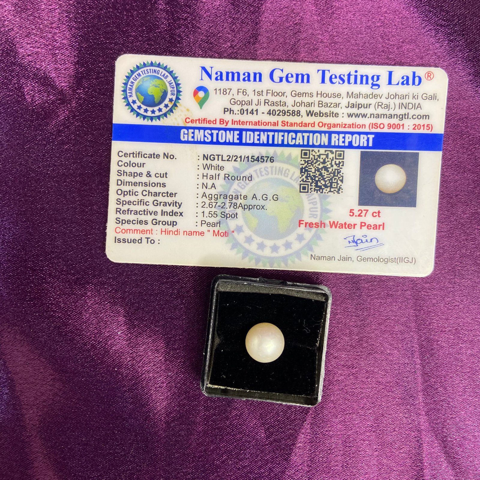 Pearl (मोती) 5.27 Ct