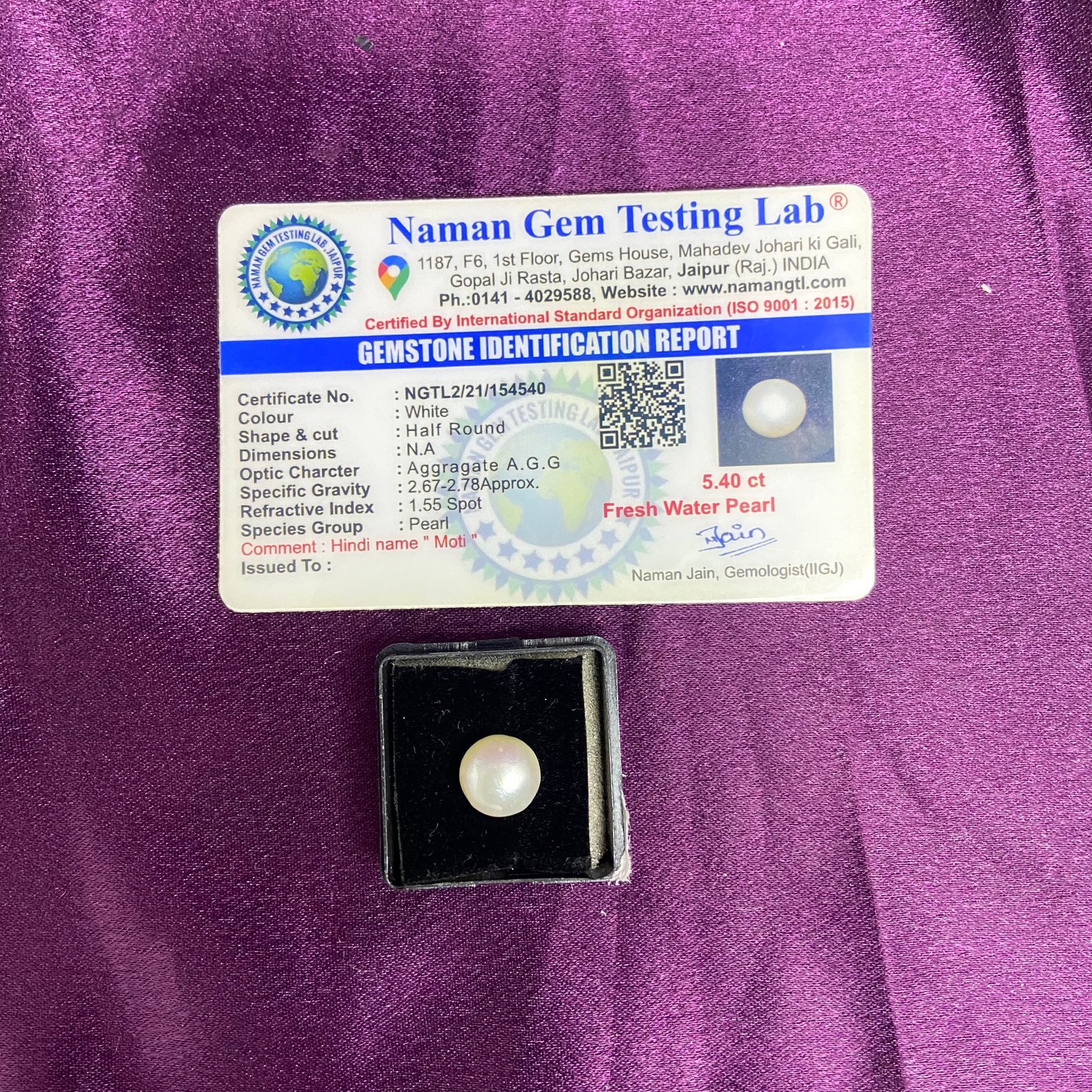 Pearl (मोती) 5.40 Ct