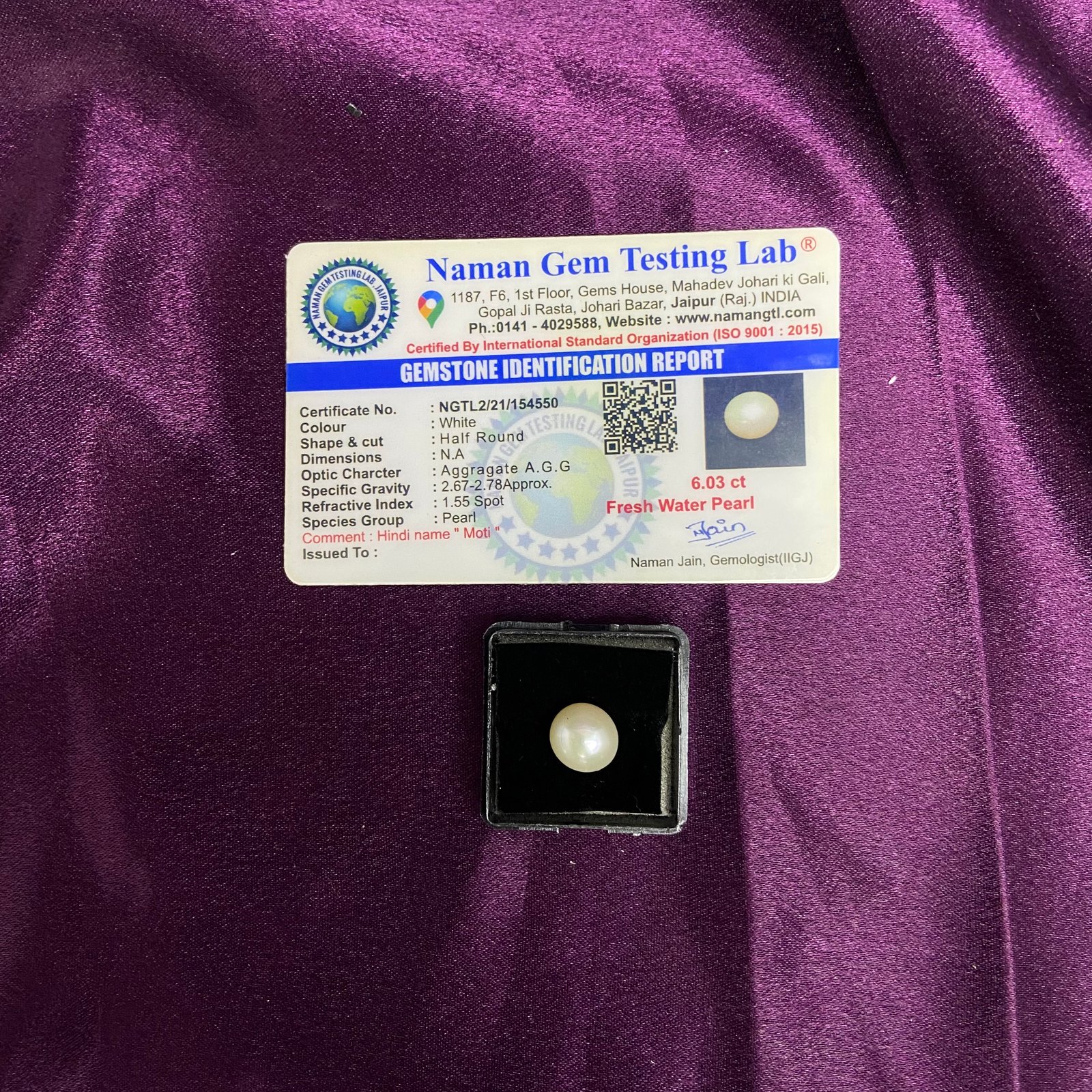 Pearl (मोती) 6.03 Ct