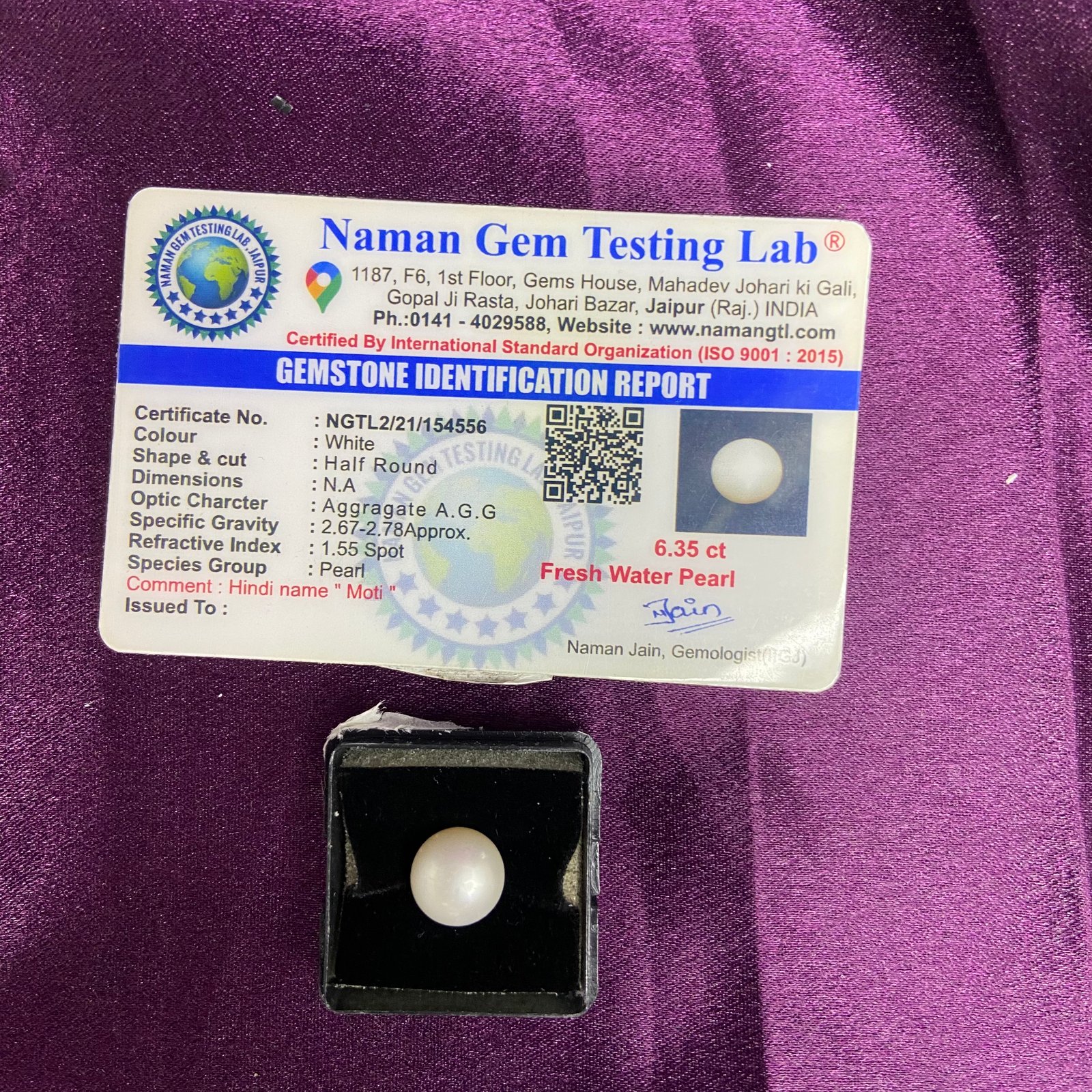 Pearl (मोती) 6.35 Ct