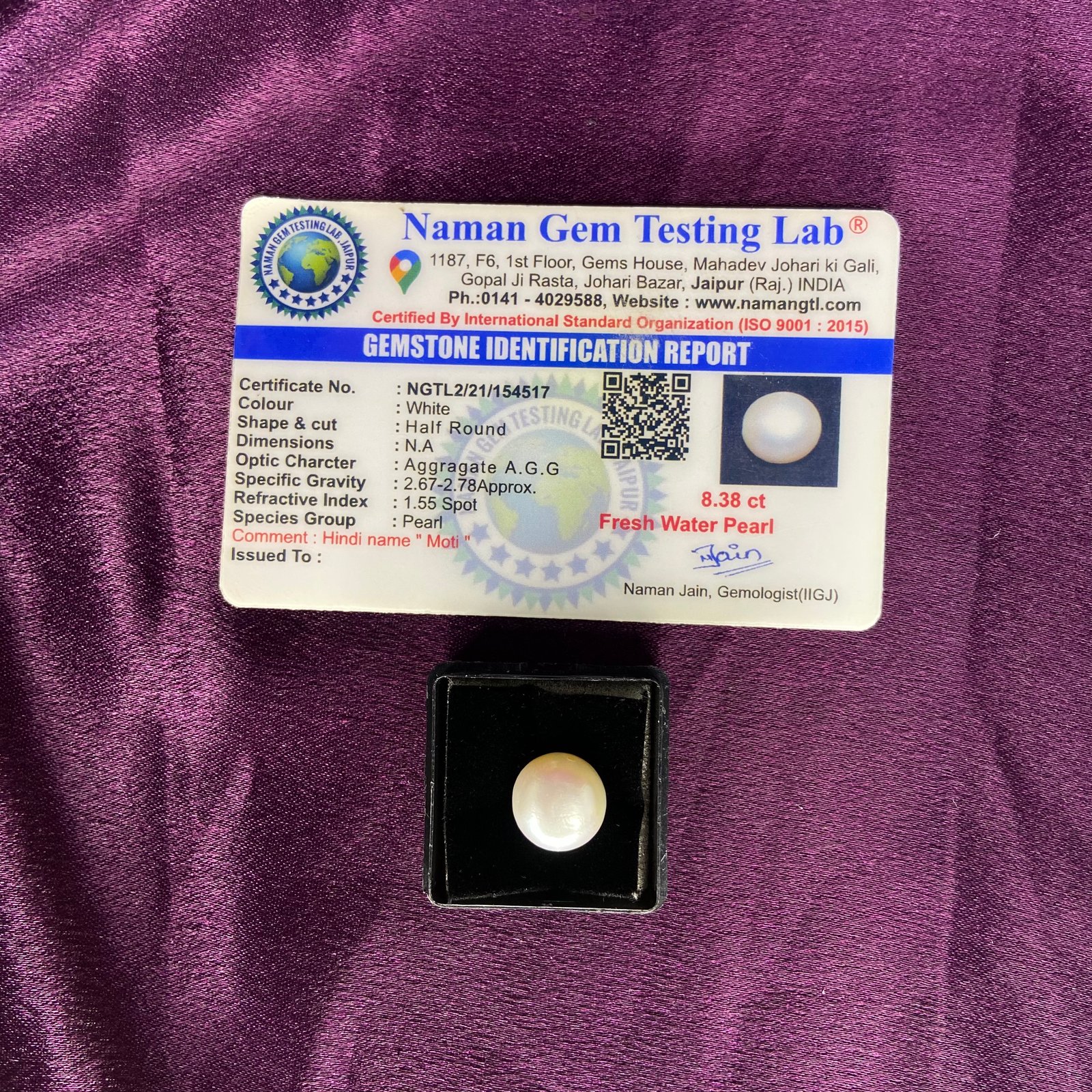 Pearl (मोती) 8.38 Ct