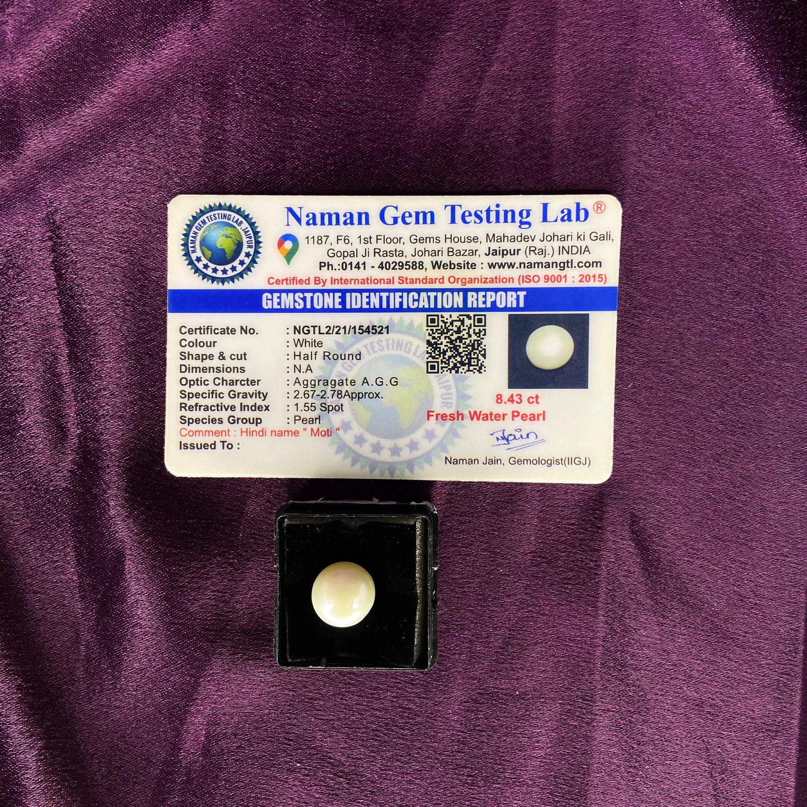 Pearl (मोती) 8.43 Ct