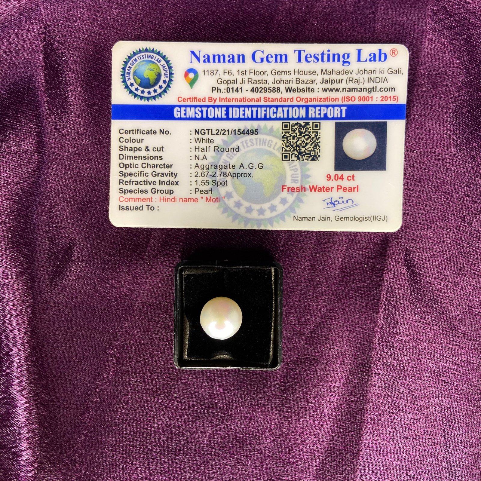 Pearl (मोती) 9.04 Ct