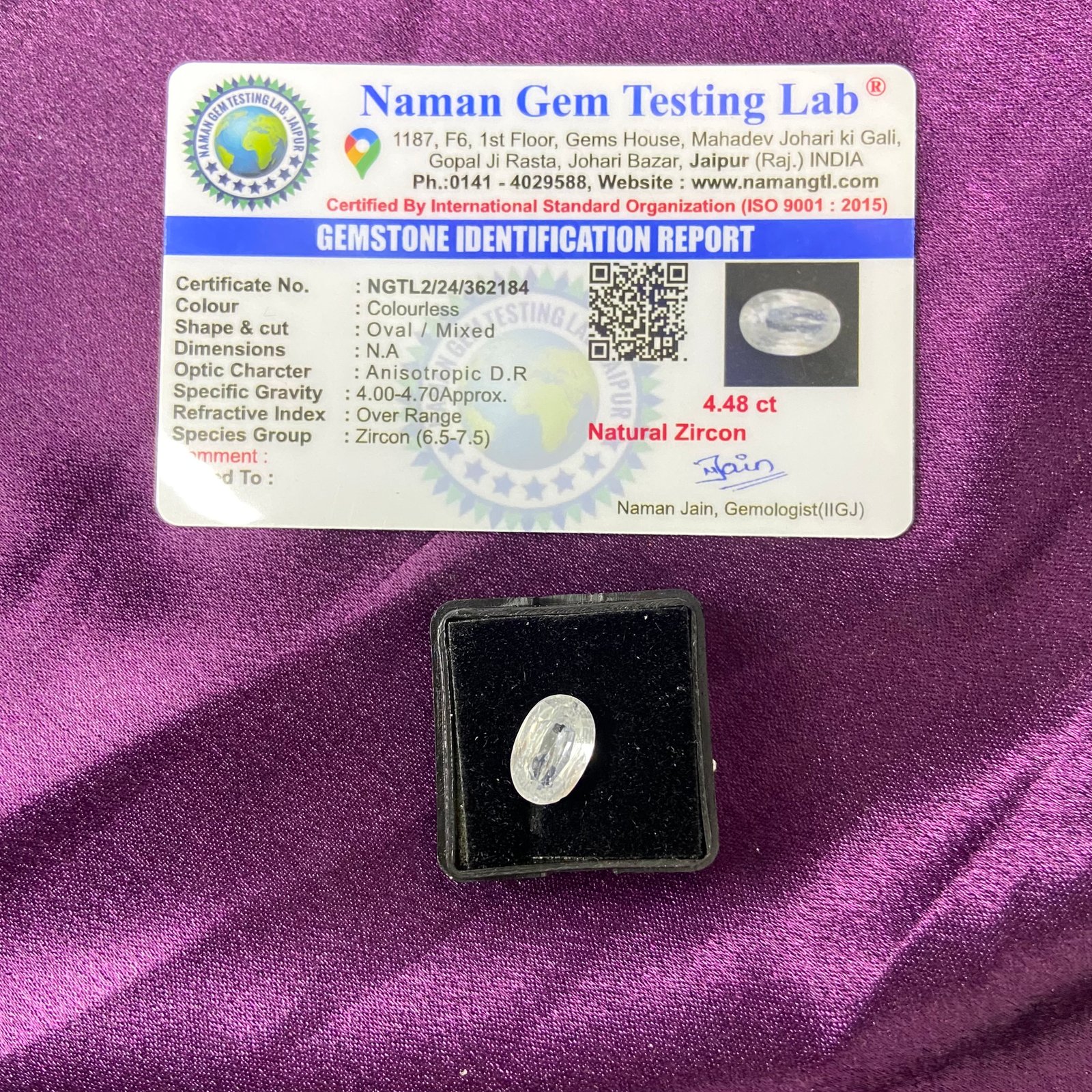 Zircon (जरकन) 4.48 Ct