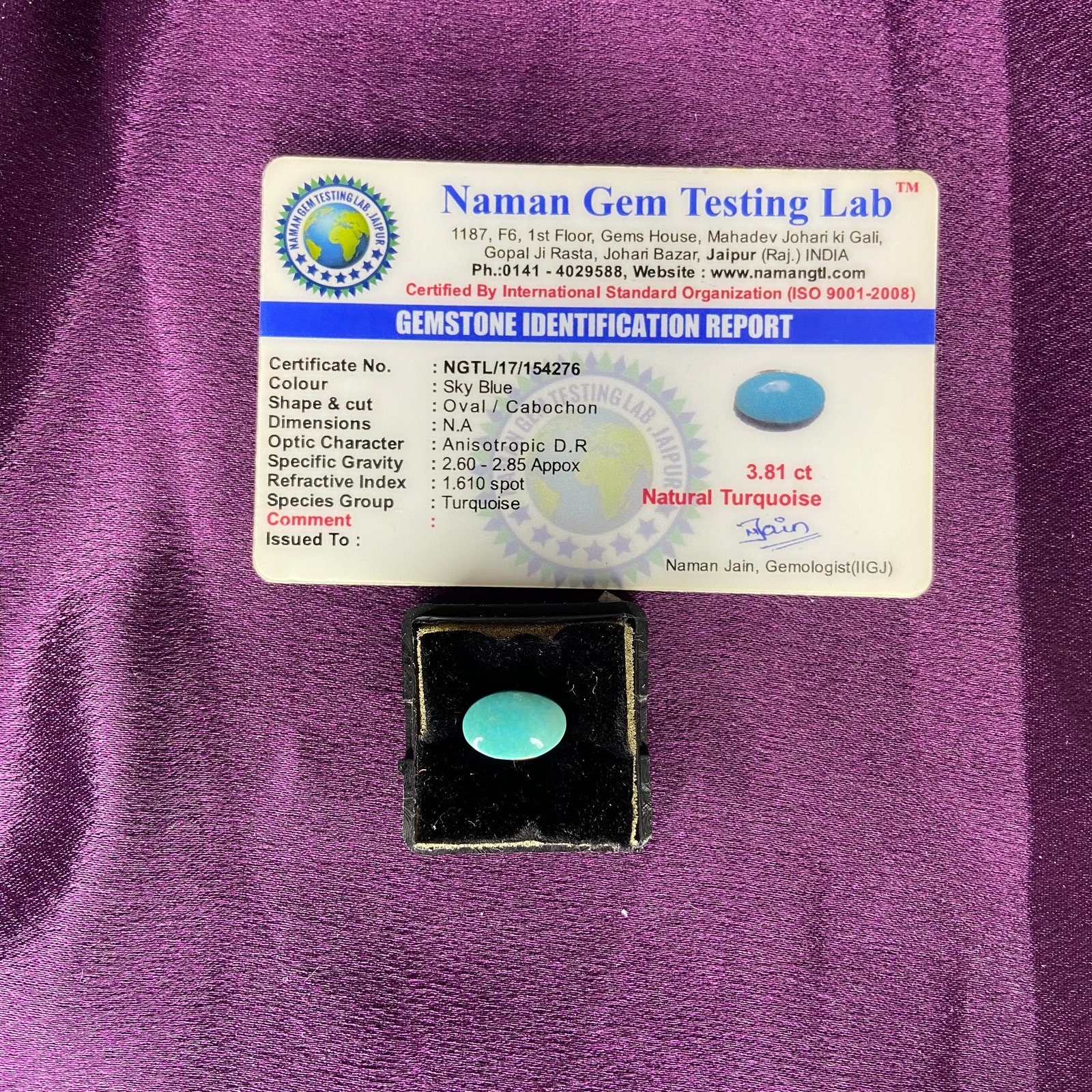 Tarquoise (फिरोजा) 3.81 Ct