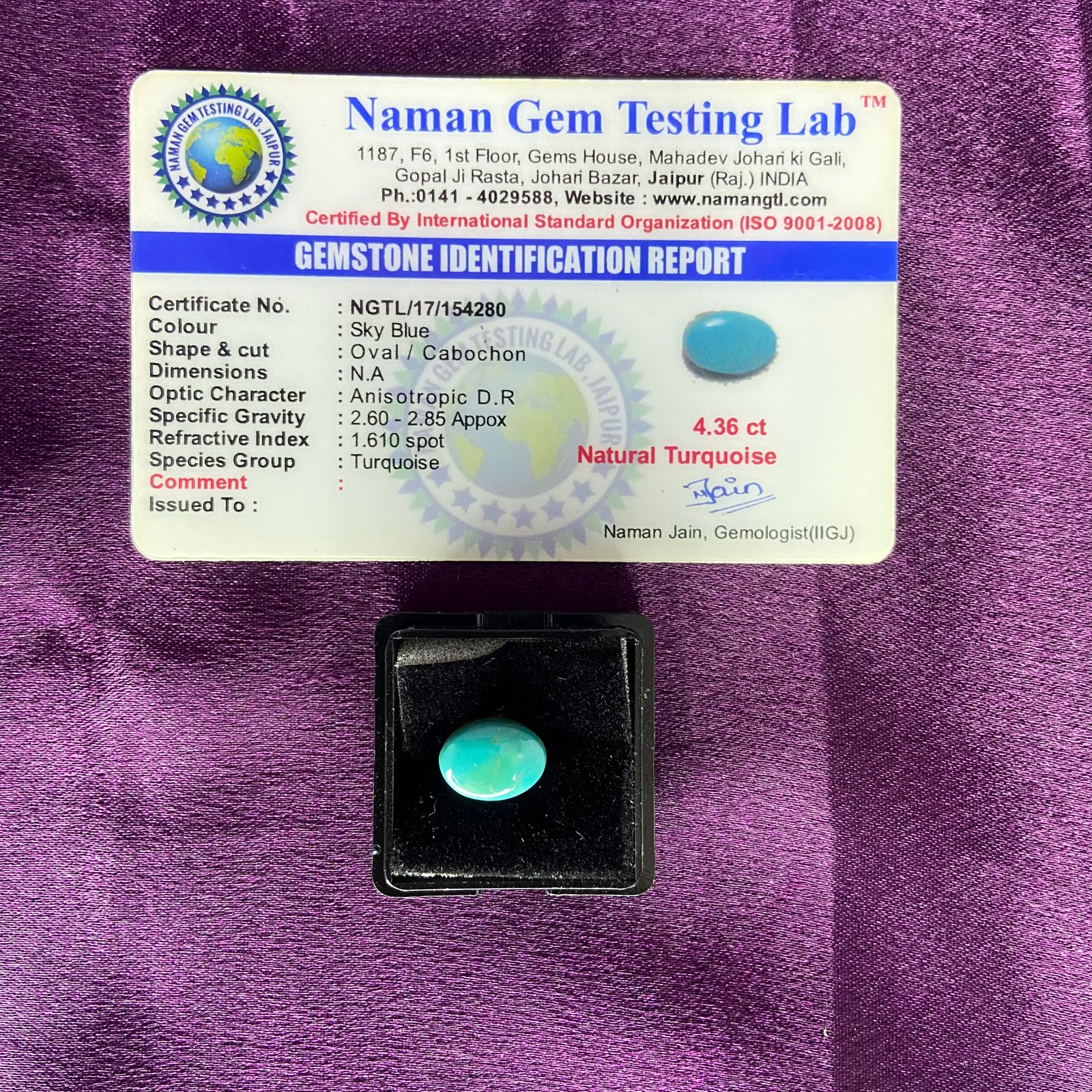 Tarquoise (फिरोजा) 4.36 Ct