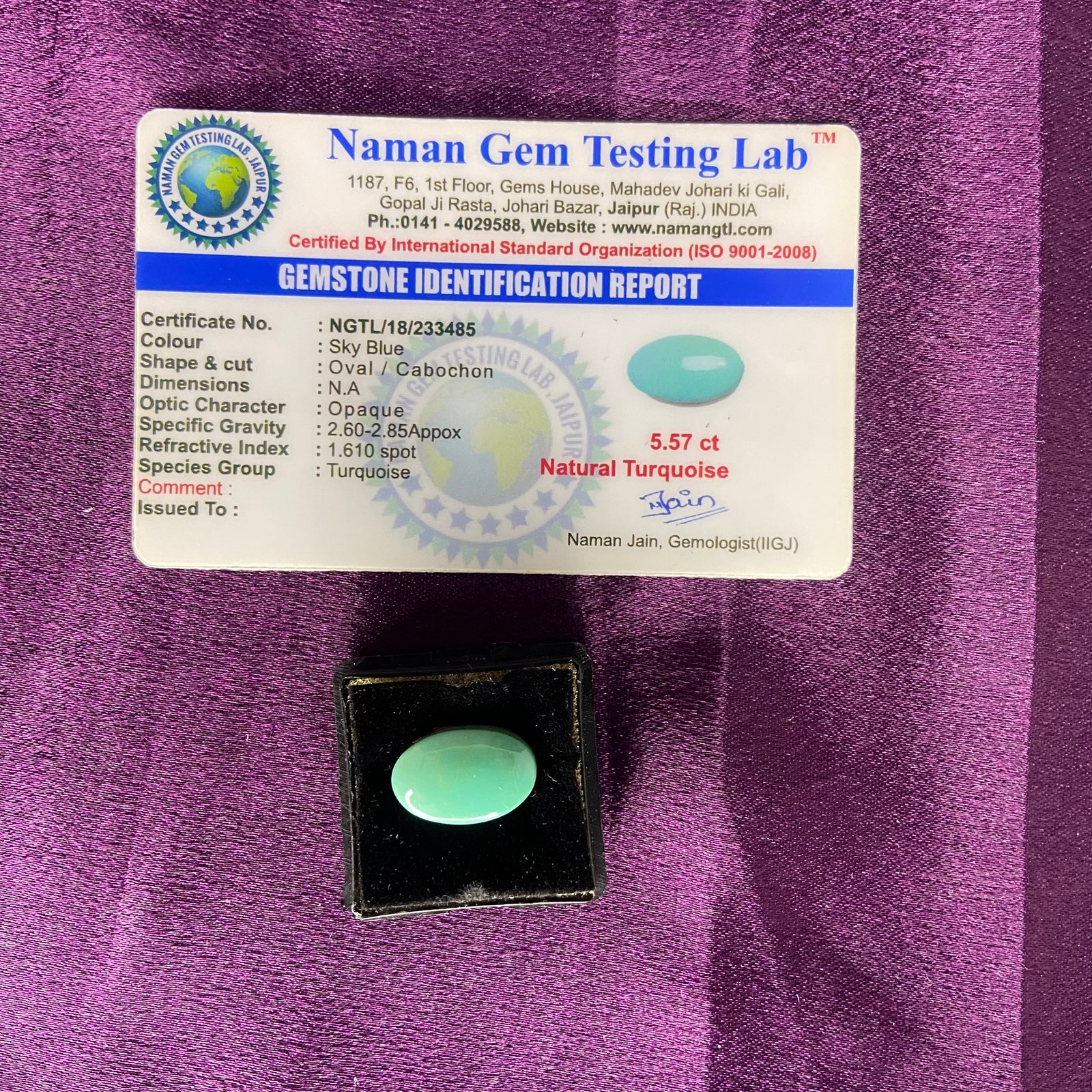 Tarquoise (फिरोजा) 5.57 Ct