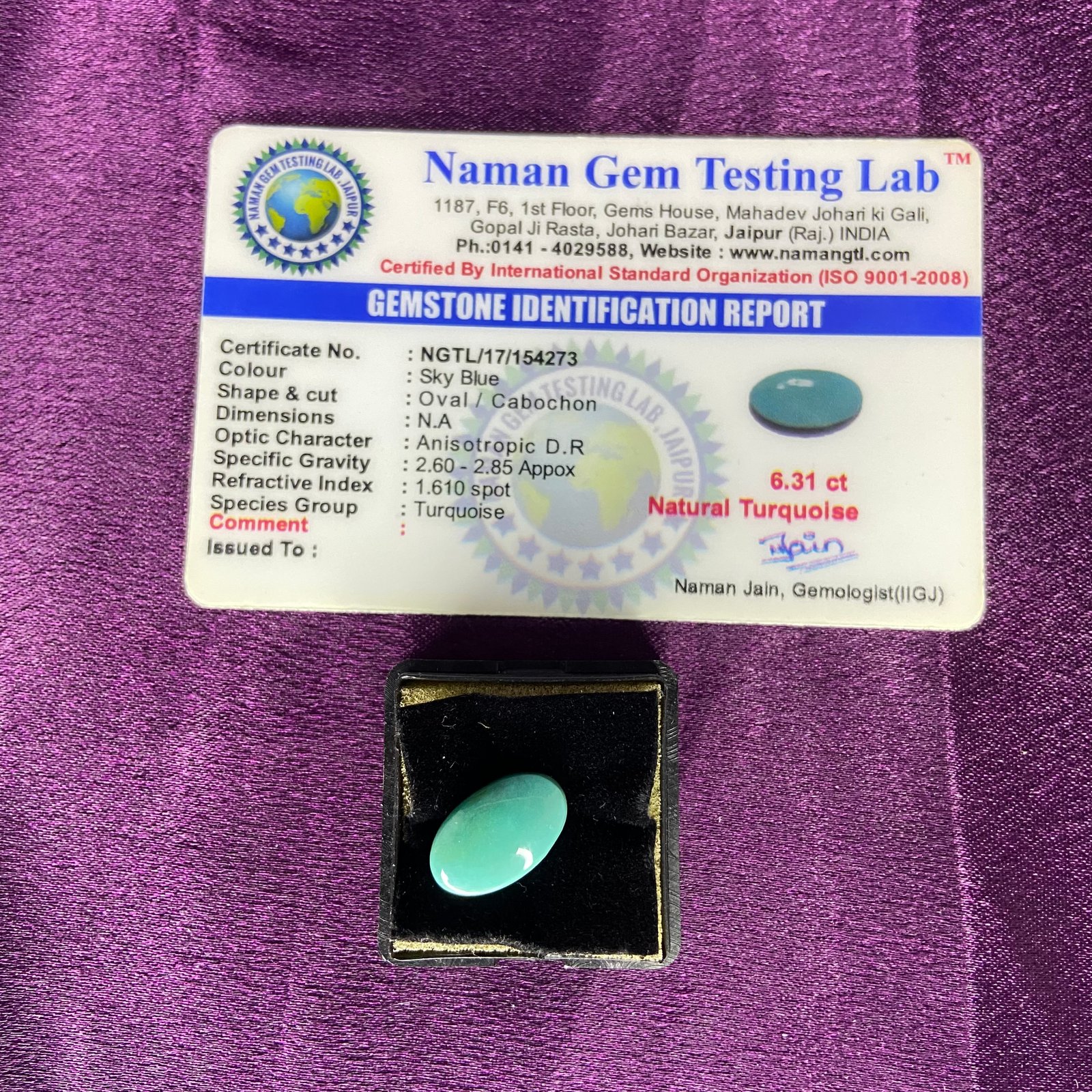 Tarquoise (फिरोजा) 6.31 Ct