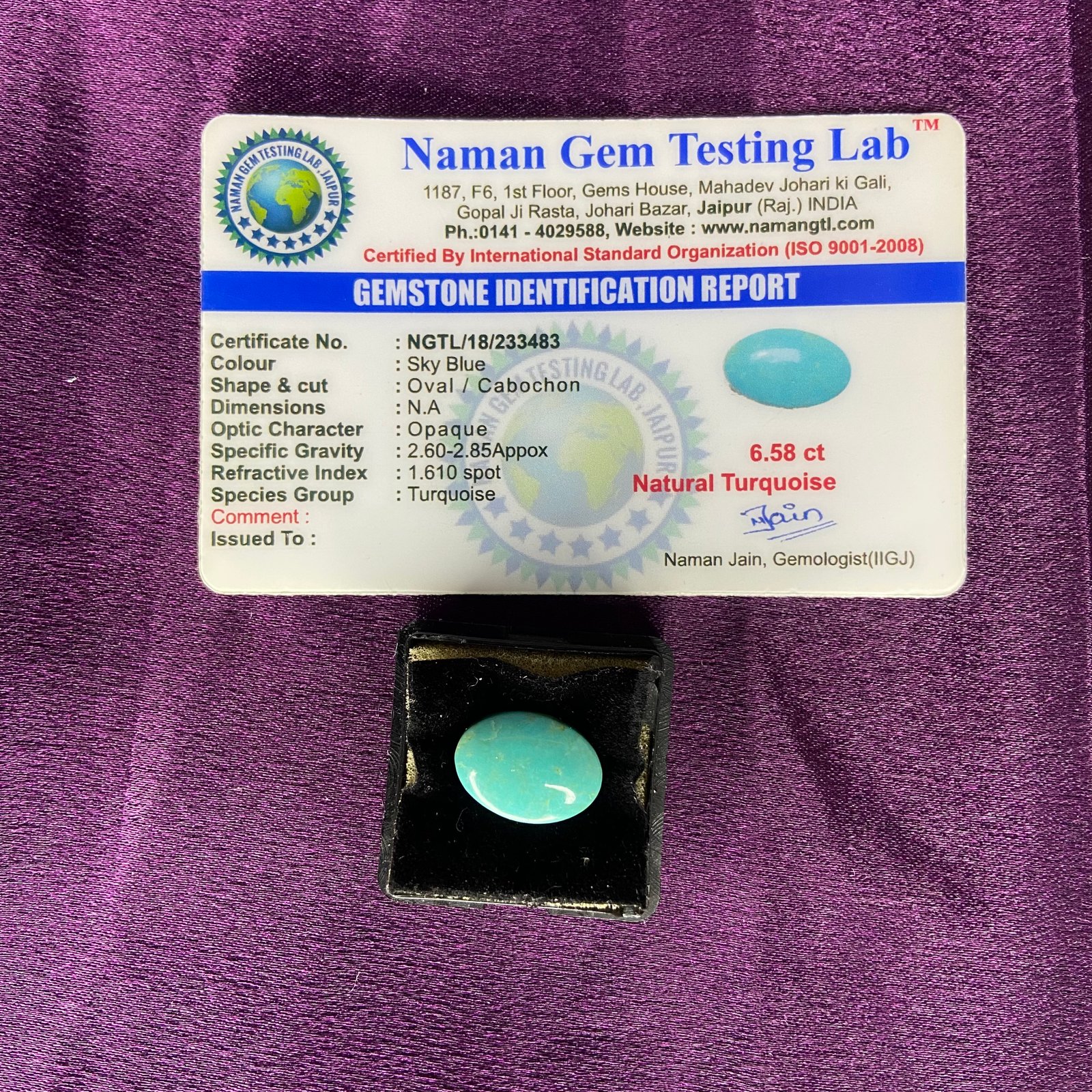 Tarquoise (फिरोजा) 6.58 Ct