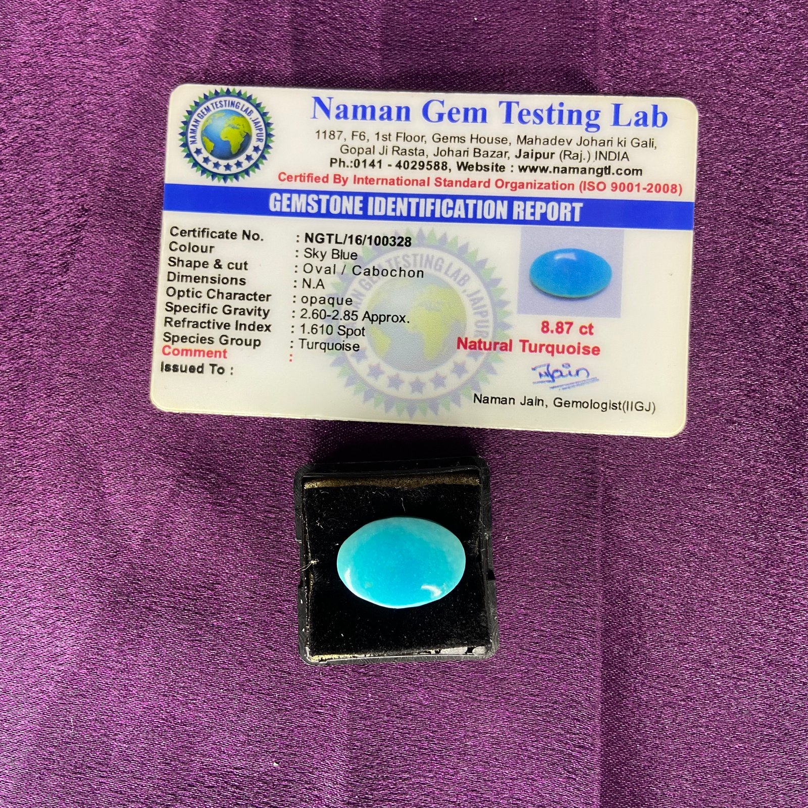 Tarquoise (फिरोजा) 8.87 Ct
