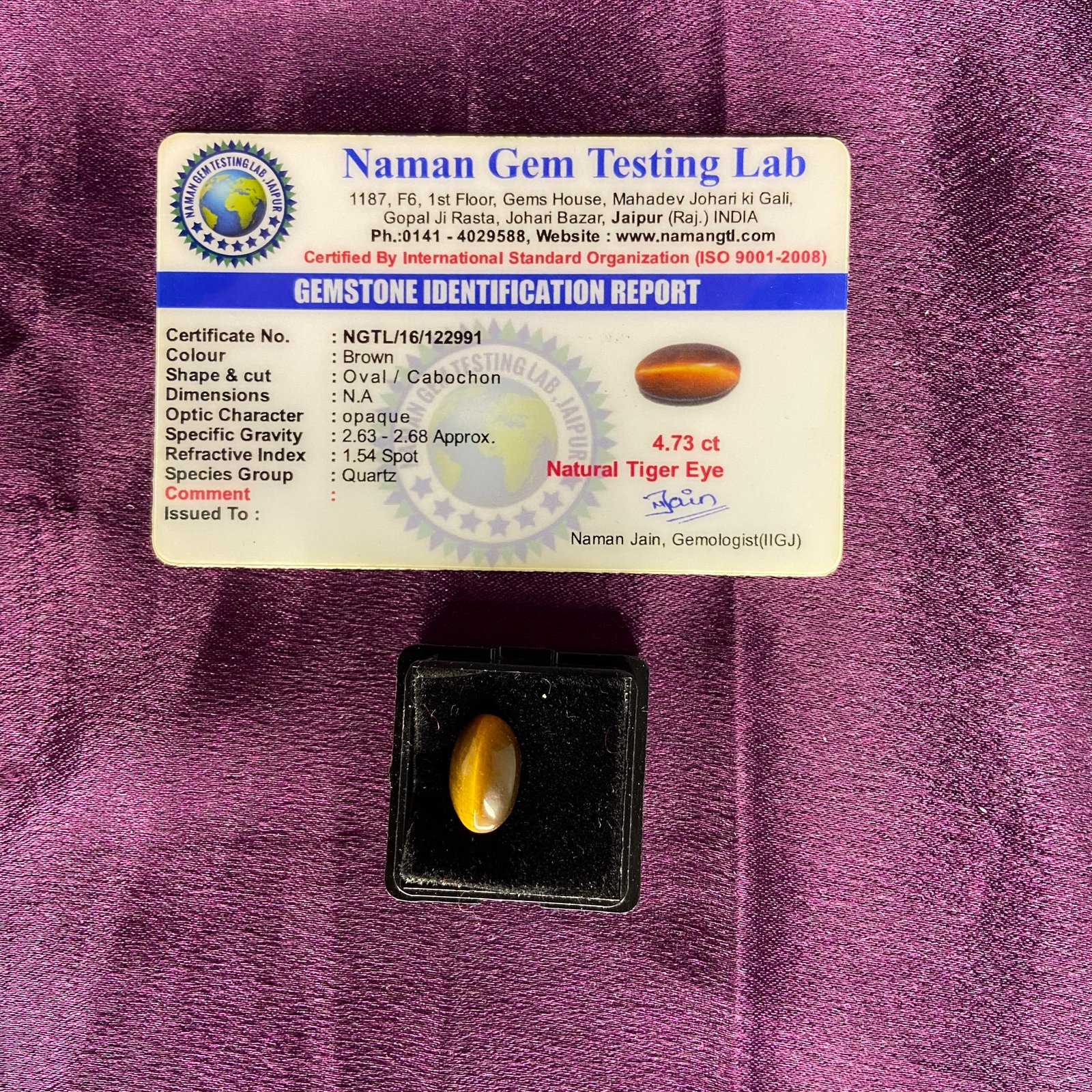 Tiger eye (टायगर आय) 4.73 Ct
