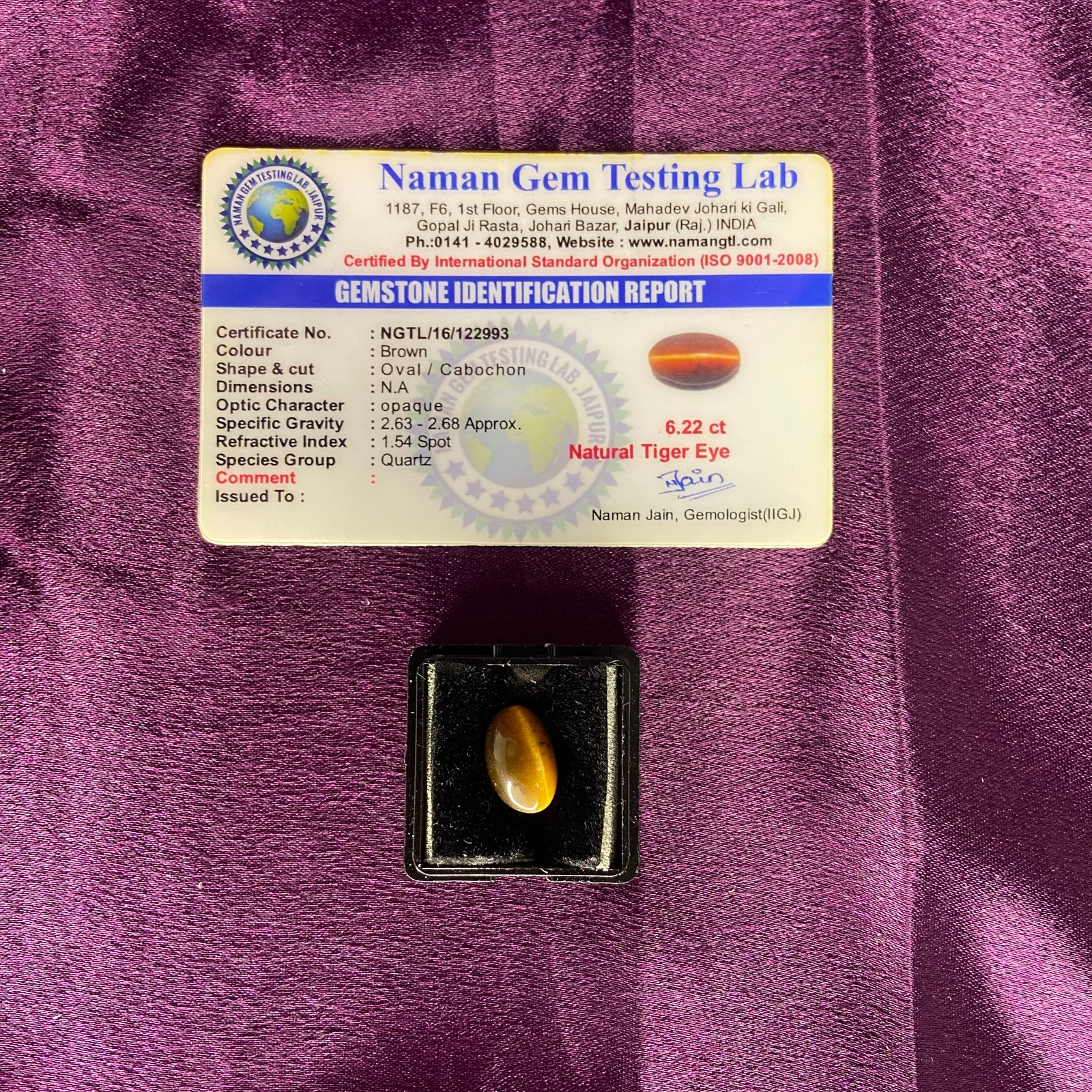 Tiger eye (टायगर आय) 6.22 Ct