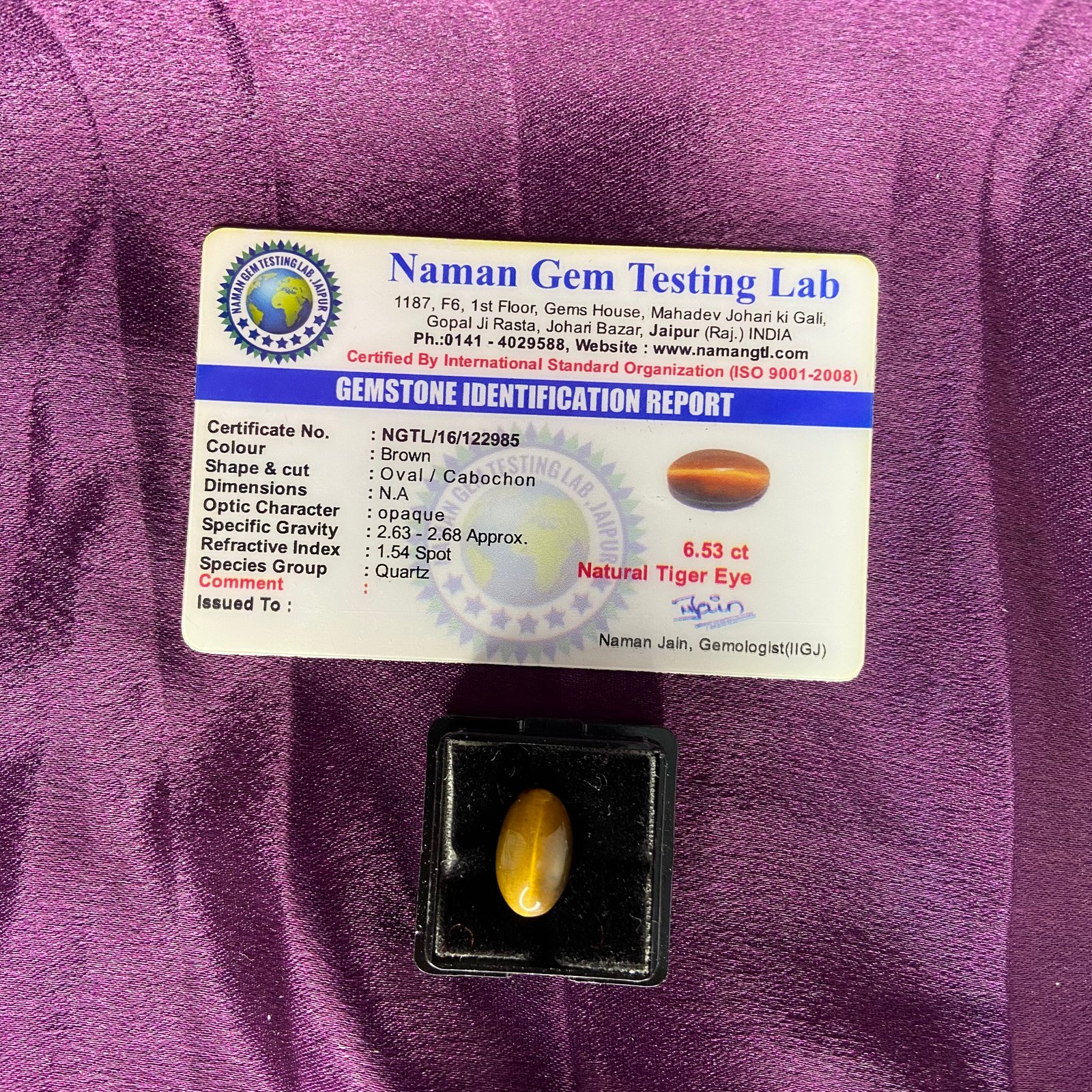 Tiger eye (टायगर आय) 6.53 Ct